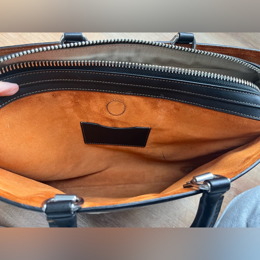 AUTH Coach Rogue Black and Brown Signature Briefcase - Picture 5 of 9